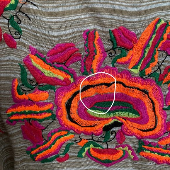 Free People • Catalunya Embroidered Strip Tee• NWT - Picture 8 of 10